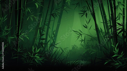 Background with bamboo forest in Green color.1