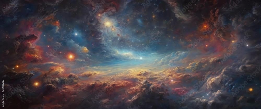 Star field. Galaxy. Shine in the sky Star field. Galaxy. Shine in the sky