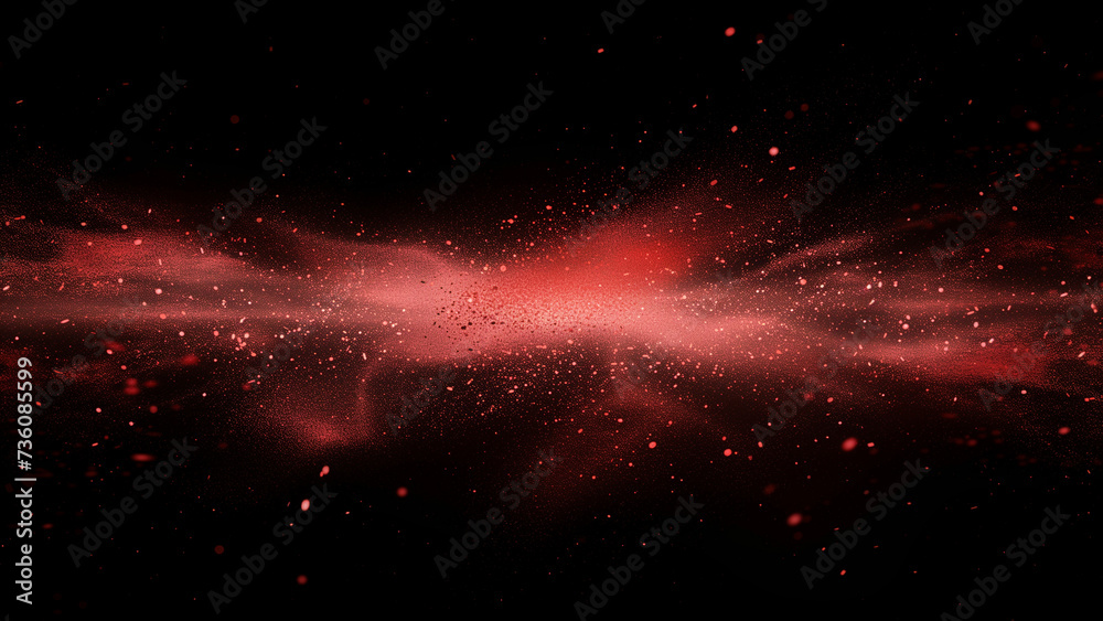 Red Radiance: An Abstract Illustration of Glittering Dust Particles Red Radiance: An Abstract Illustration of Glittering Dust Particles