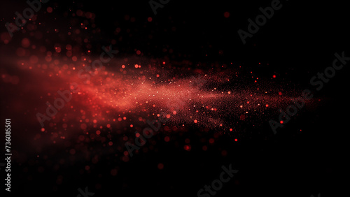 Bokeh Brilliance: A Glow Flare Effect with Red Dust Particles