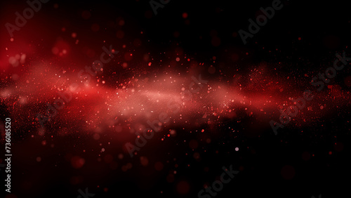 Red Radiance: An Abstract Illustration of Glittering Dust Particles