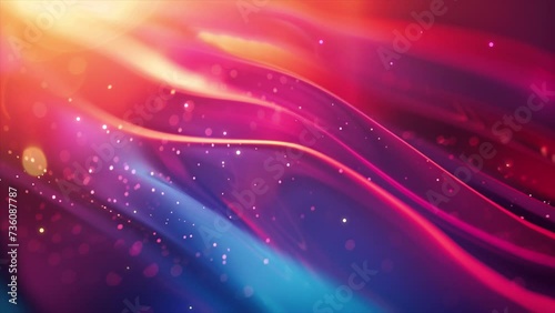 Abstract Gradient Seamless Looped Animation Background. flowing Fluid waves and glowing particles. light leaks, gradient. bright colors animated stock footage. live Wallpaper, beautiful backdrop	