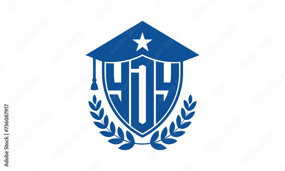 YD three letter iconic academic logo design vector template. monogram, abstract, school, college, university, graduation cap symbol logo, shield, model, institute, educational, coaching canter, tech YD three letter iconic academic logo design vector template. monogram, abstract, school, college, university, graduation cap symbol logo, shield, model, institute, educational, coaching canter, tech