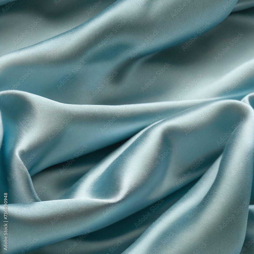 Light blue satin texture that is a light blue silver fabric silk panorama background with a beautiful and natural soft blur pattern - Texture seamless tile