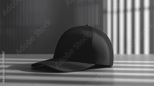 Modern snapback cap mockup featuring a sleek design on a minimalist background.