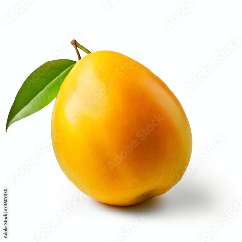 a Fresh mango, studio light , isolated on white background