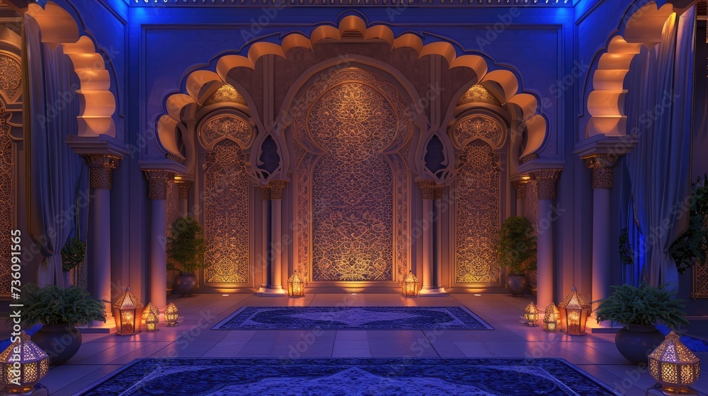 Oriental Islamic Decoration for Event by Generative AI