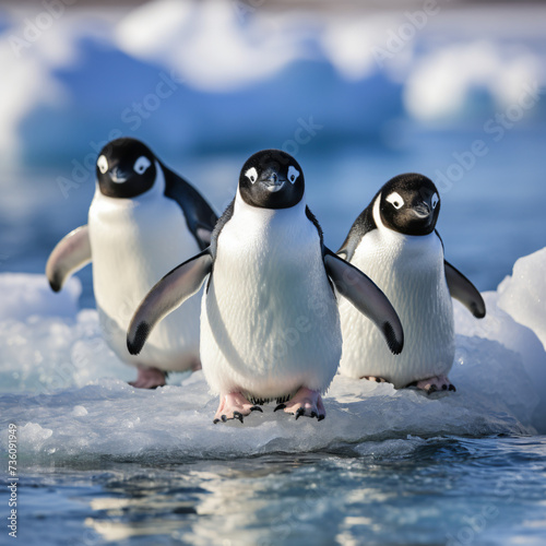 two penguins in polar regions