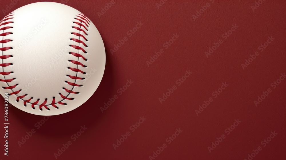 Background with baseball in Maroon color. Background with baseball in Maroon color.