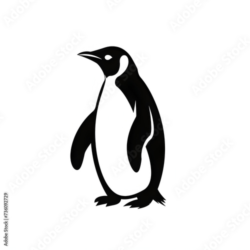 A logo illustration of a penguin on a white background. Created with generative AI.