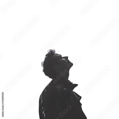 silhouette of a man on a white background, png background