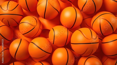 Background with basketballs in Orange color. © Various Backgrounds