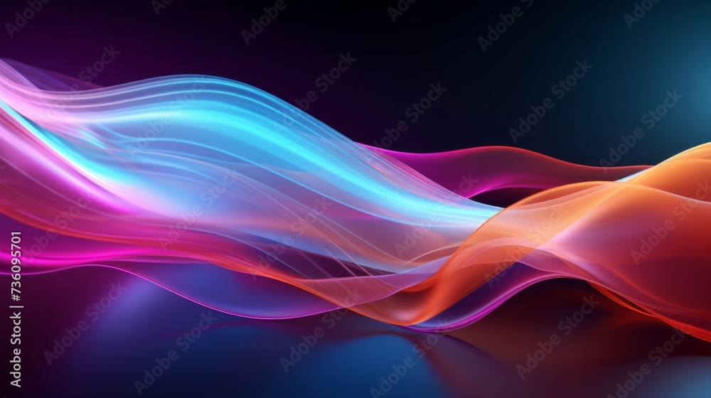 Abstract colored digital waves. Speaking sound wave. Neural network AI generated art Abstract colored digital waves. Speaking sound wave. Neural network AI generated art