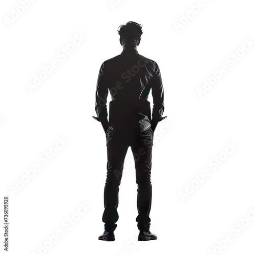 silhouette of a man on a white background, png background