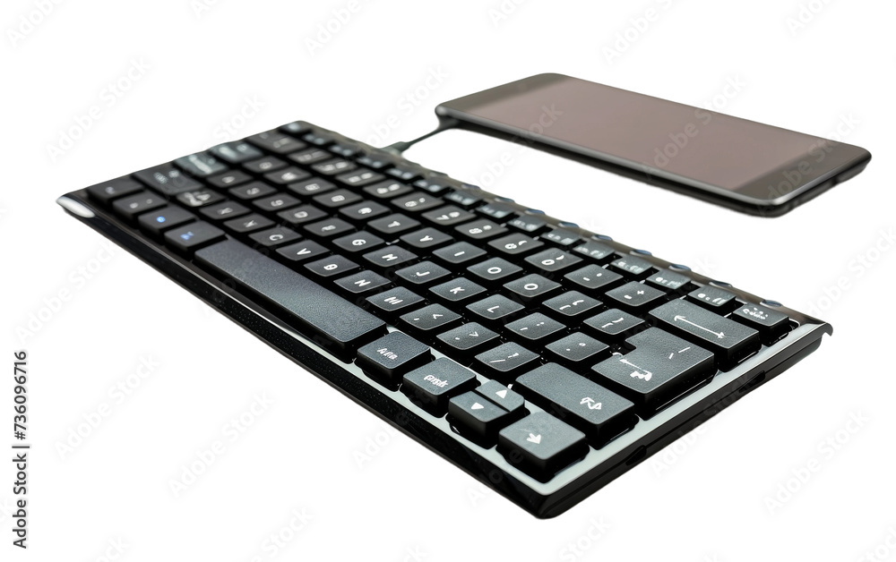 Mobile Device Typing Solution on white background