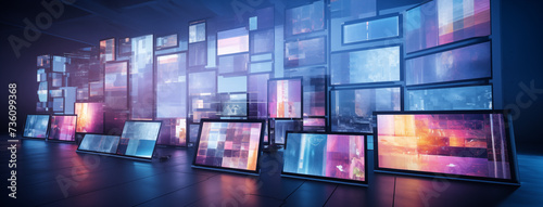 Abstract Multimedia Installation with Screens