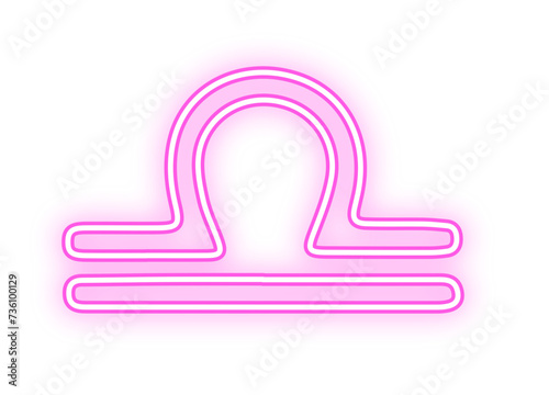 Zodiac sign icon, horoscope, divination, zodiac, western, illustration, symbol, vector, neon, pink, circle,