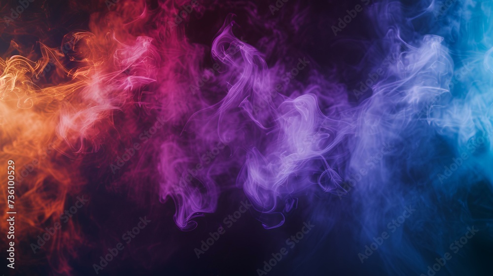 Abstract colorful smoke on a dark background Abstract colorful smoke on a dark background