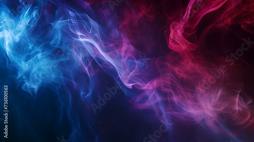 Abstract colorful smoke on a dark background
