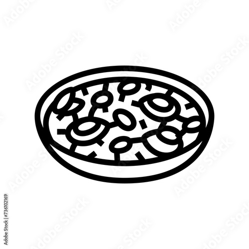 fideua spanish cuisine line icon vector. fideua spanish cuisine sign. isolated contour symbol black illustration photo