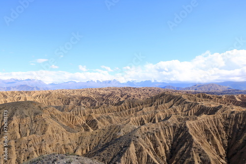 rock formations at the Issyk Kul Lake in Aksai, Aksay, Kyrgyzstan photo