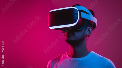 Man Wearing Virtual Reality Headset © Ilugram