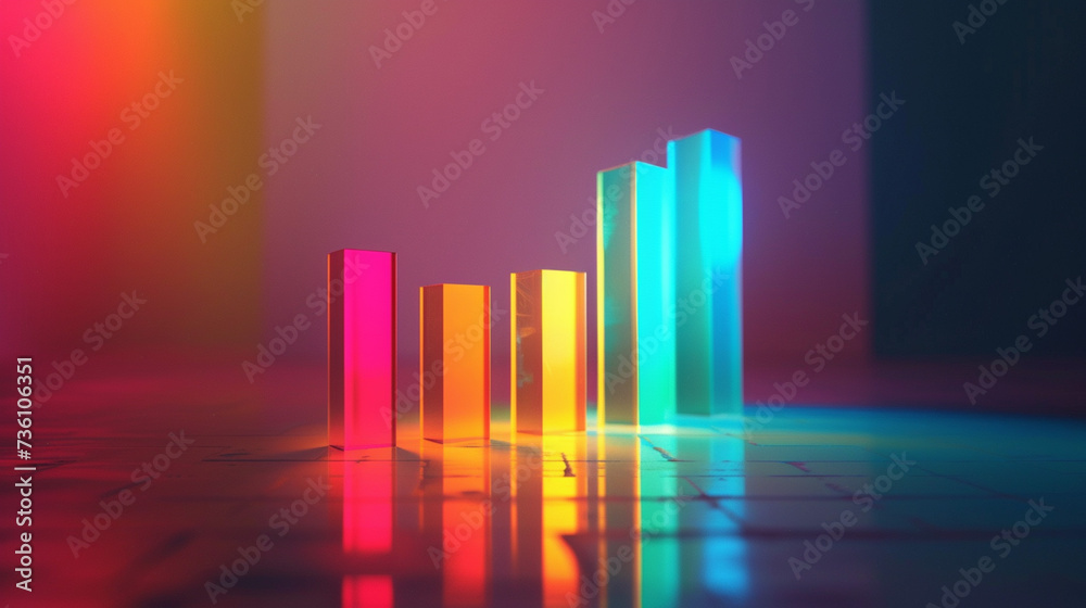 Colorful Bars Illuminated on Floor