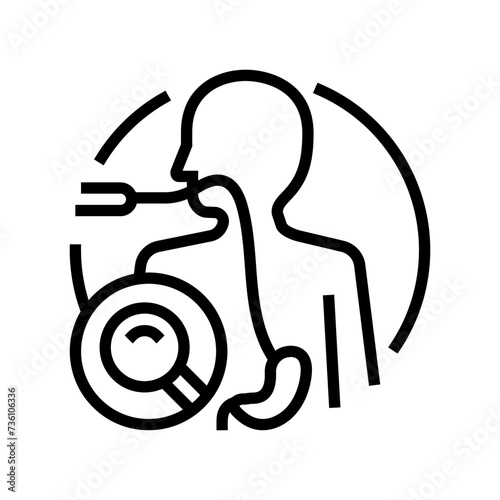 endoscopy surgery doctor line icon vector. endoscopy surgery doctor sign. isolated contour symbol black illustration