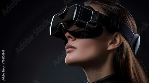 Woman Wearing Virtual Glasses