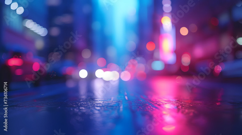 Blurry Nighttime City Street © Ilugram