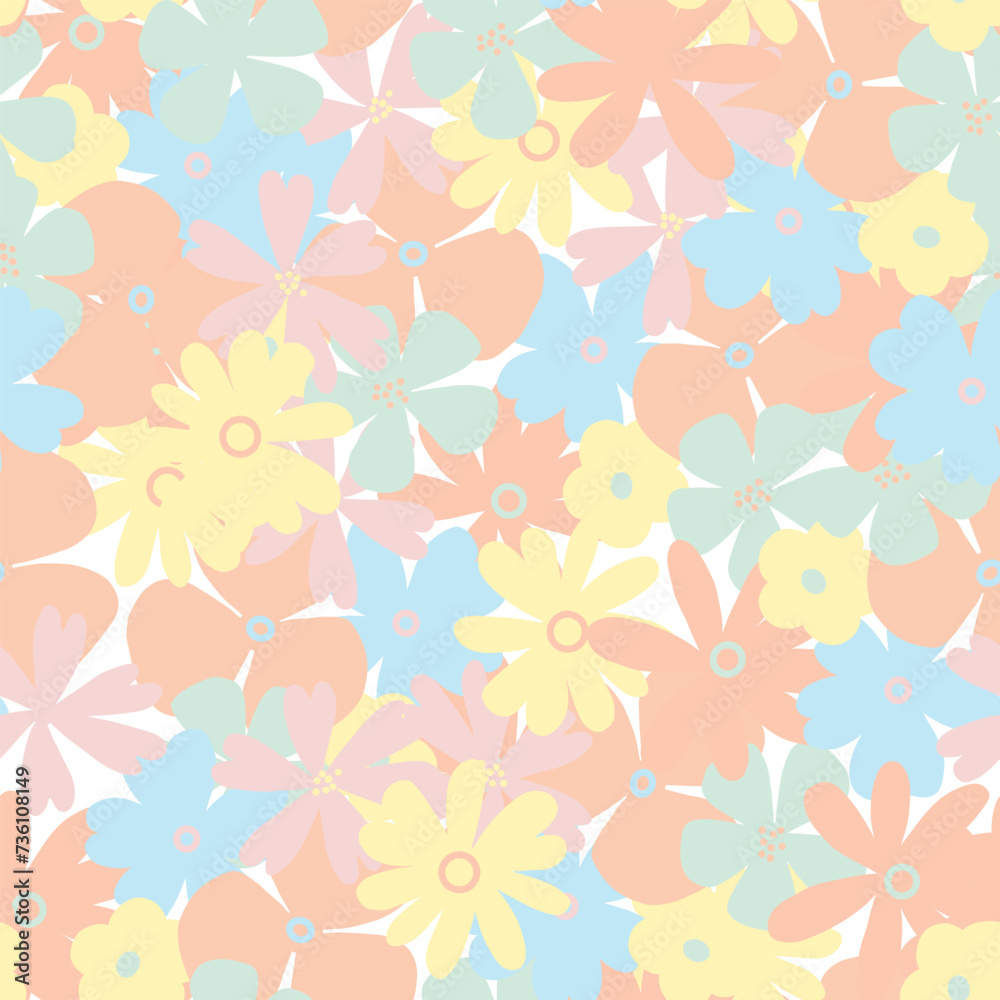 Fototapeta premium seamless pattern with flowers
