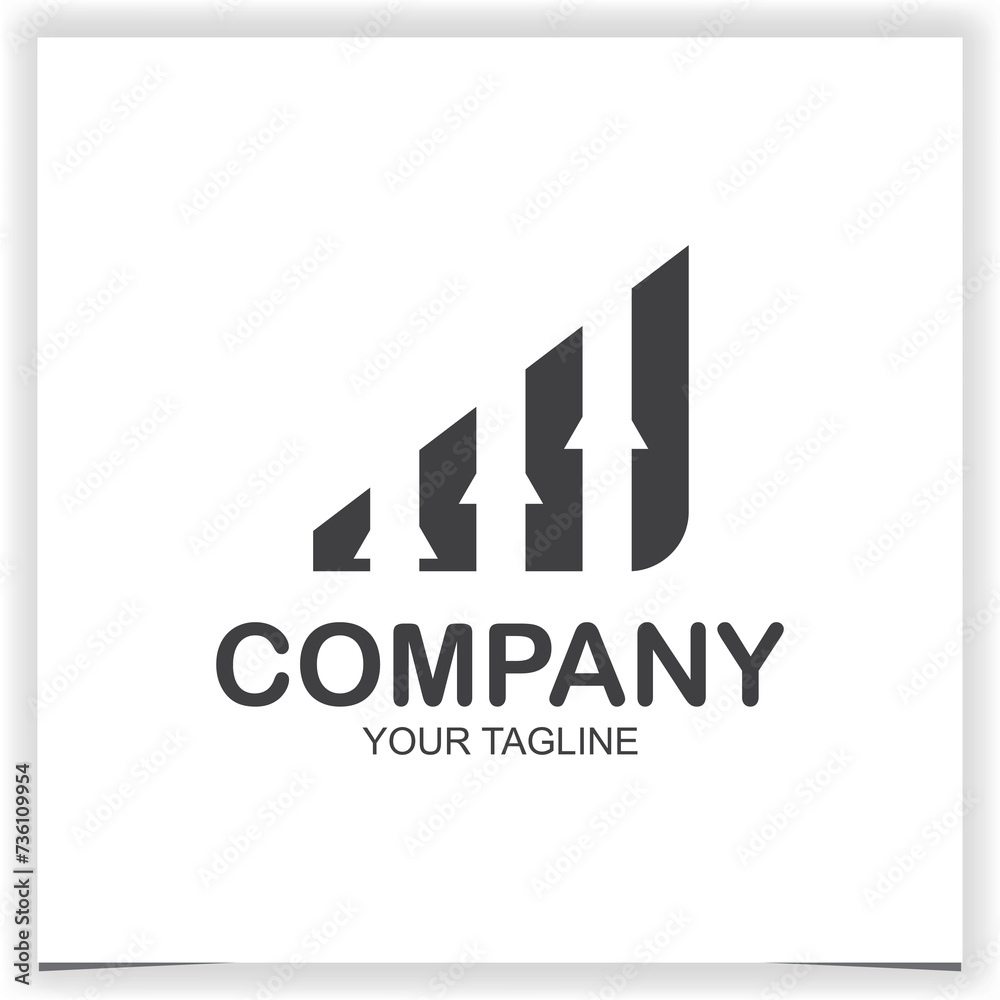 Abstract financial growth up logo icon design with arrow combined for economy finance element symbol Abstract financial growth up logo icon design with arrow combined for economy finance element symbol