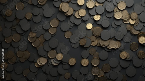 Background with coins is Ash color