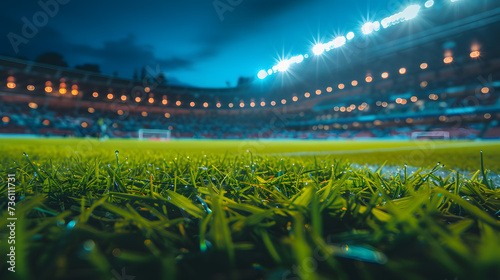 Soccer Field With Stadium in Background © Ilugram