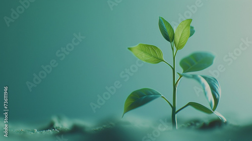 Green Plant Sprouting From the Ground