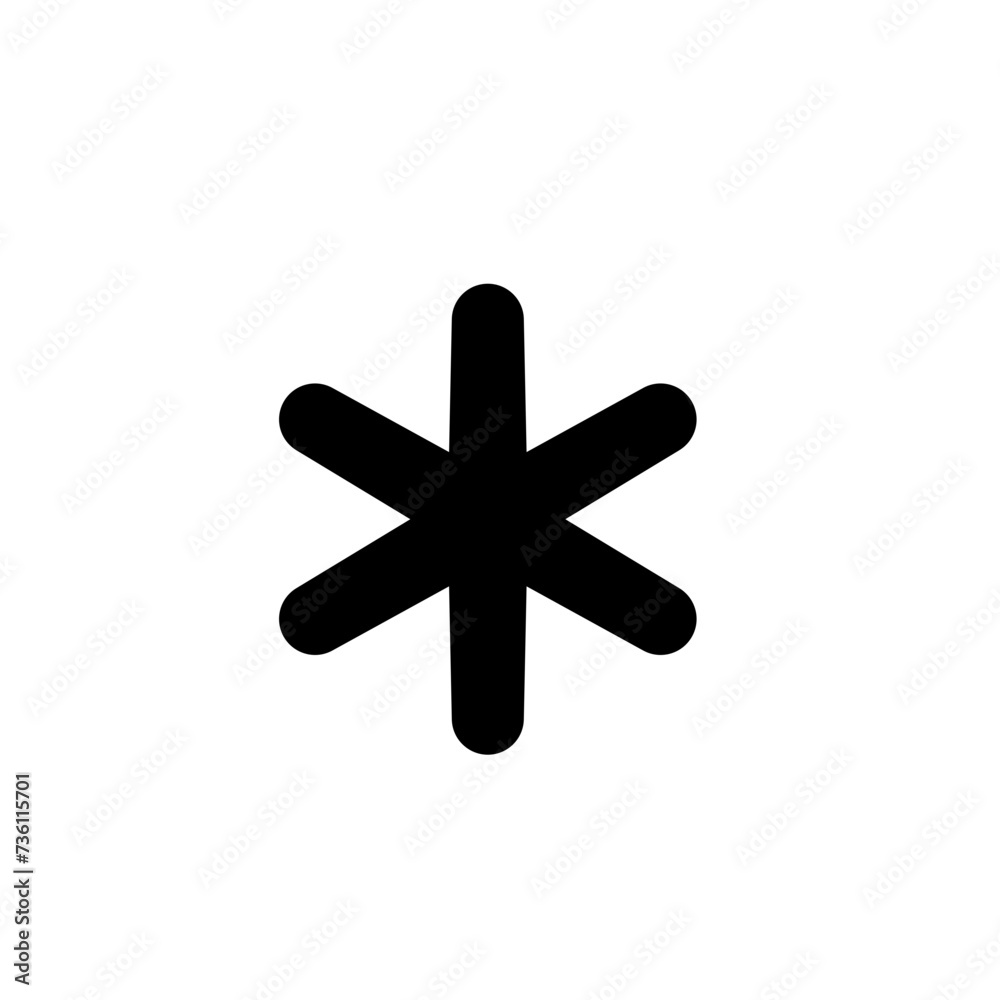 Obraz premium Arterisk vector icon 