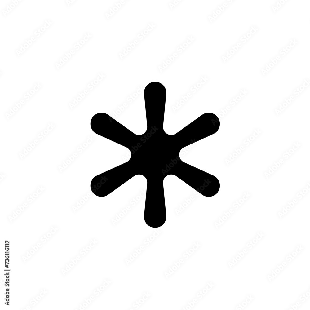 Obraz premium Arterisk vector icon