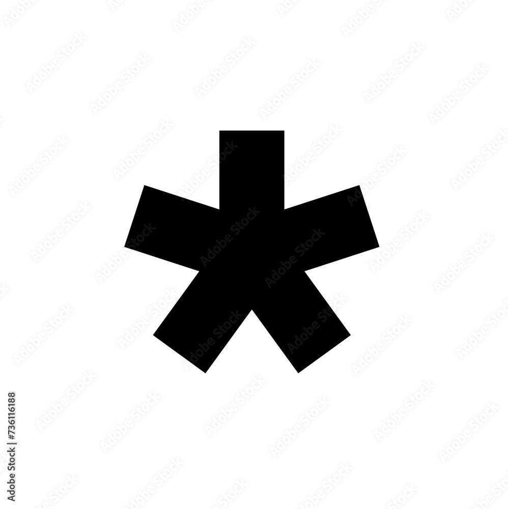 Obraz premium Arterisk vector icon 