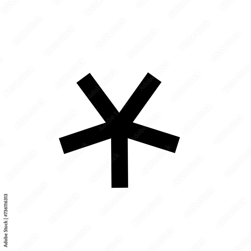 Obraz premium Arterisk vector icon