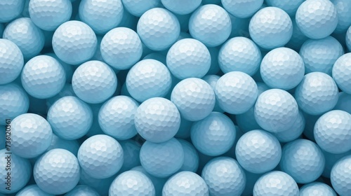 Background with golf balls in Arctic Blue color