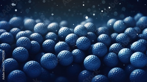 Background with golf balls in Indigo color