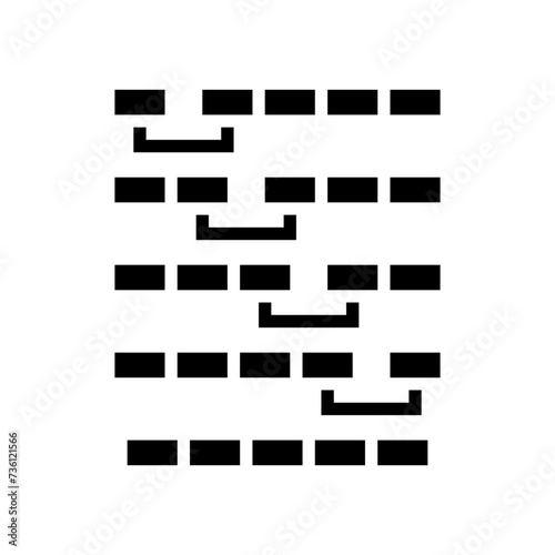 bubble sort algorithm glyph icon vector. bubble sort algorithm sign. isolated symbol illustration