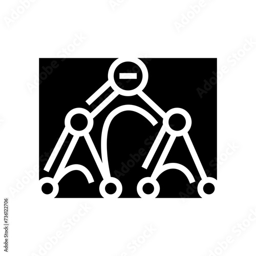 depth first search dfs glyph icon vector. depth first search dfs sign. isolated symbol illustration photo