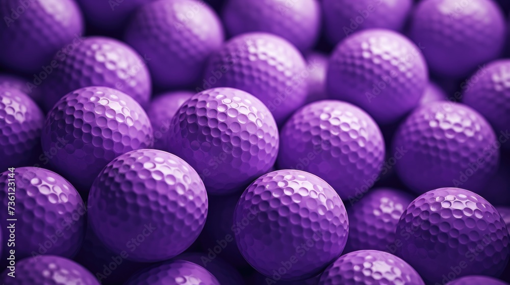 Background with golf balls in Violet color Background with golf balls in Violet color