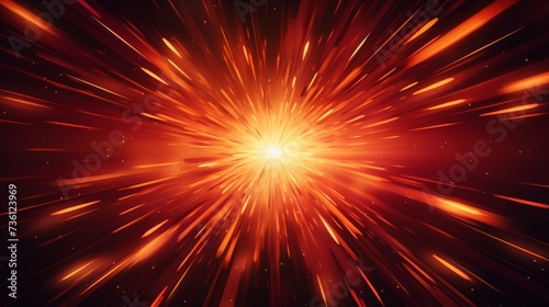 Abstract star or sun. Explosion effect. Fast motion effect. background