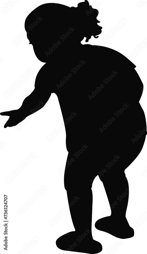 a girl body silhouette vector