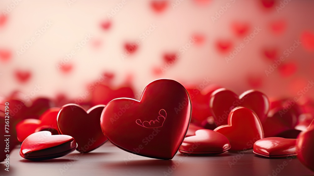 an image of red wooden hearts with the word happy valentine's day around them, in the style of light red and light crimson, mixes realistic and fantastical elements, , highly realistic an image of red wooden hearts with the word happy valentine's day around them, in the style of light red and light crimson, mixes realistic and fantastical elements, , highly realistic