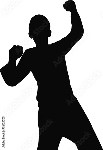 a boy body silhouette vector