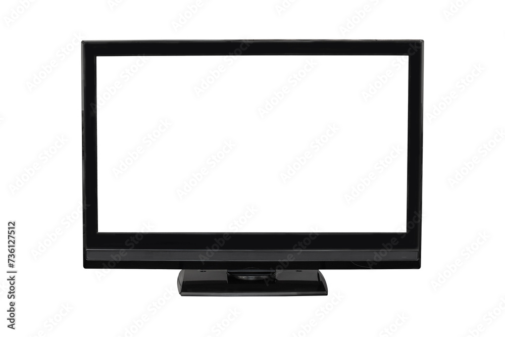 Modern TV flat screen lcd, photo isolated on transparent background, png file Modern TV flat screen lcd, photo isolated on transparent background, png file