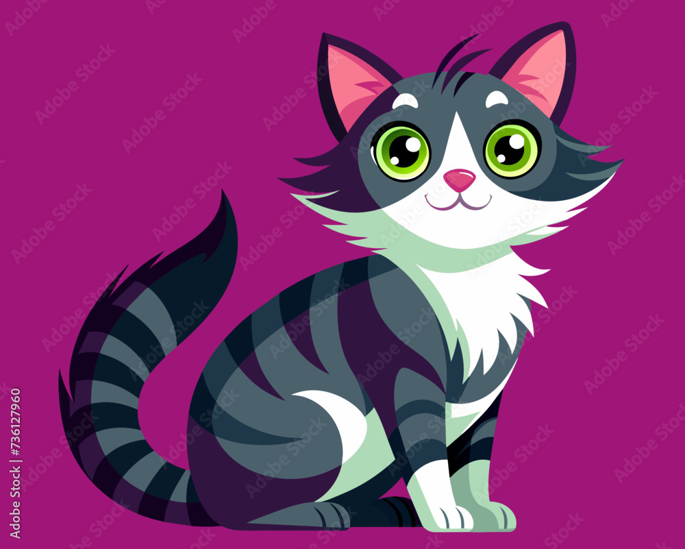 cat feline kitty kitten pussycat cartoon pretty cute vector illustration perfect beautiful amazing tabby tomcat